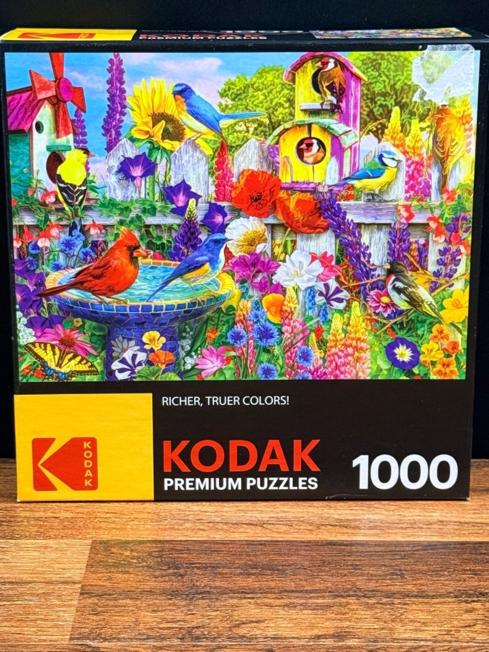 KODAK 1000 Piece Puzzle “Bird Bath Garden” By Lars Stewart
